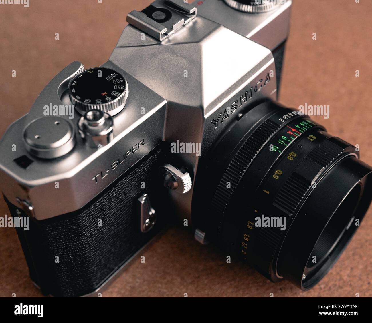 Vintage digital camera with attached lens Stock Photo