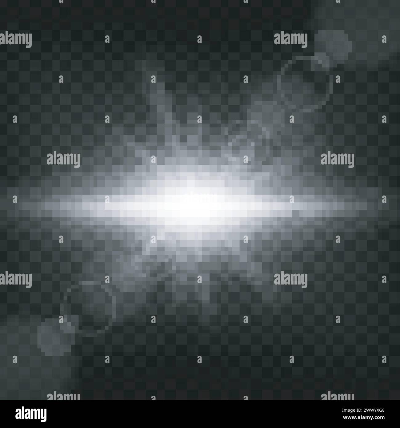 Light Shining On Transparent Background, Vector Illustration Stock Vector