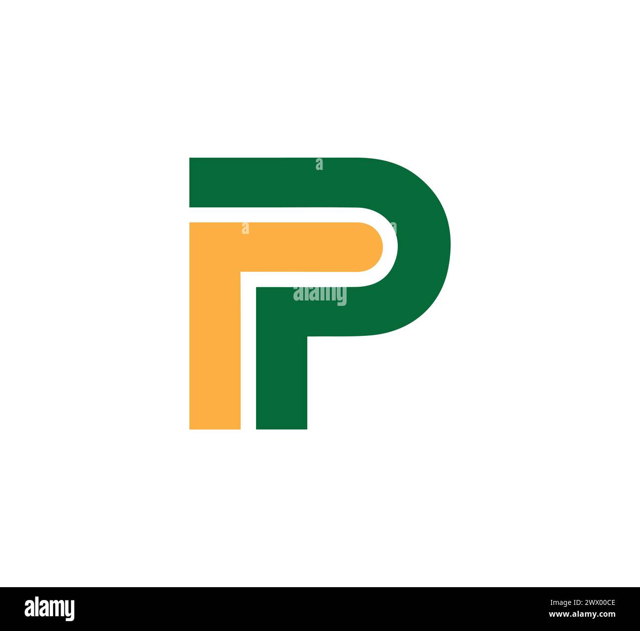 PF letter logo design vector template Stock Vector