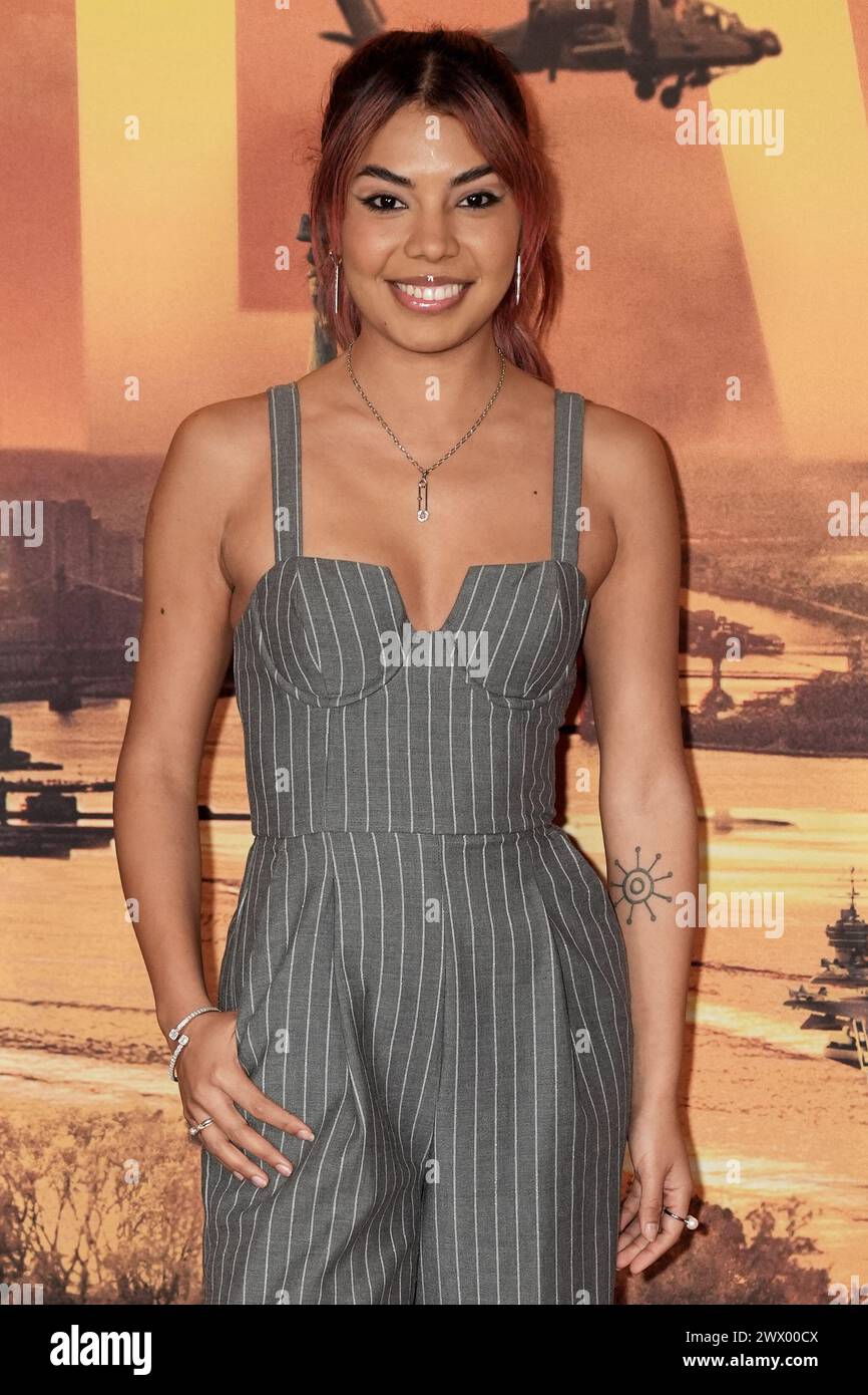 Grecia De la Paz attends a special screening of Civil War, at the Cinema in the Power Station in