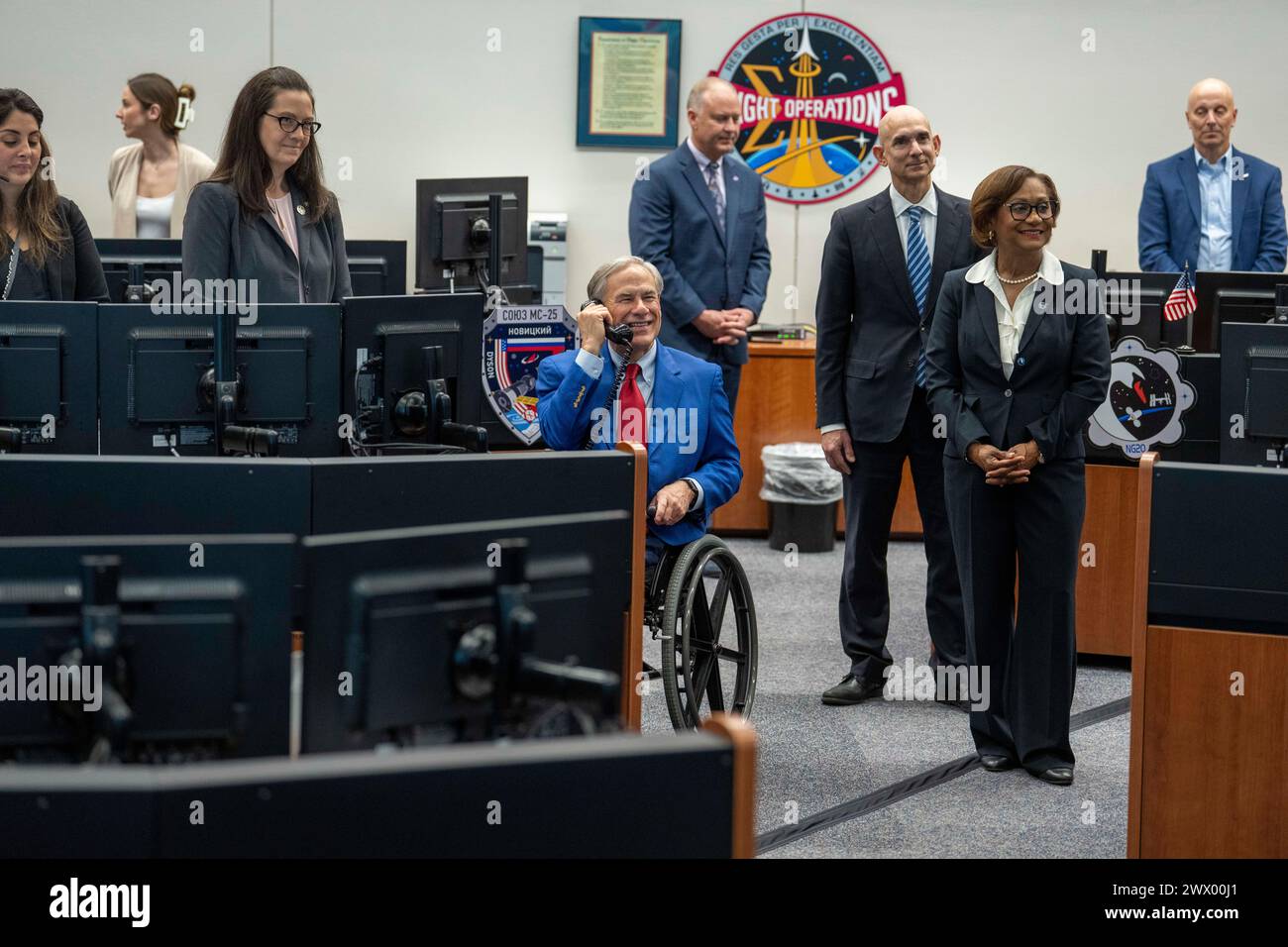 Houston Texas USA, March 26 2024 Texas Governor GREG ABBOTT (in