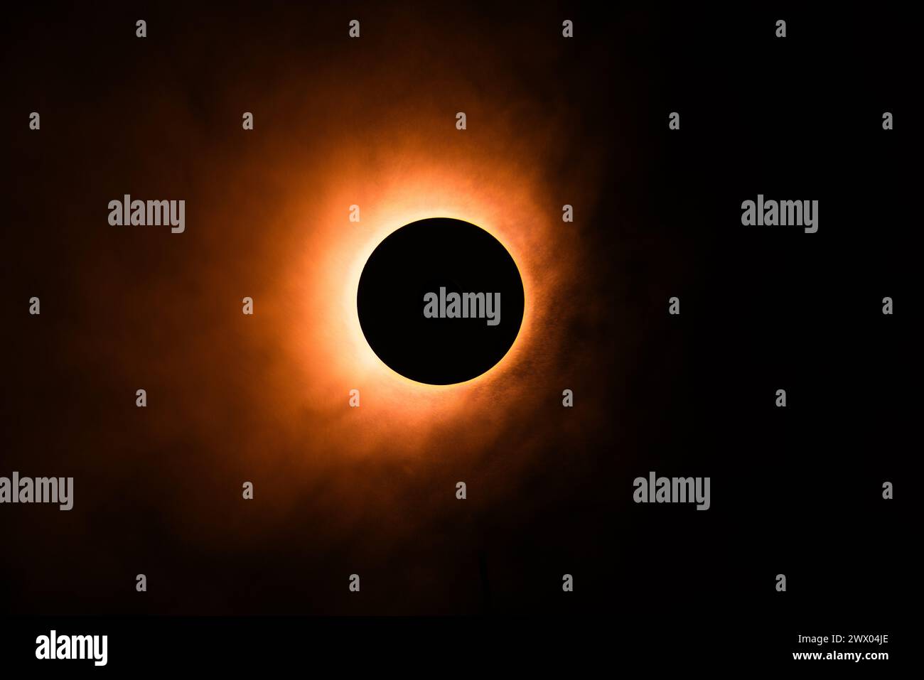 Eclipse recreation images done in a studio using a bright light and a