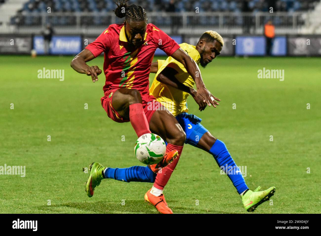 CHAMBLY, FRANCE - MARCH 25; Gaus Makouta of Congo during the FIFA ...