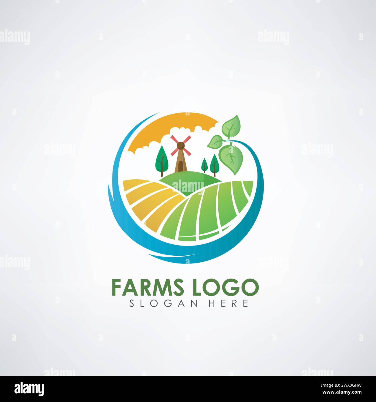 Farm Concept Logo Template. Label For Natural Farm Products, Vector ...