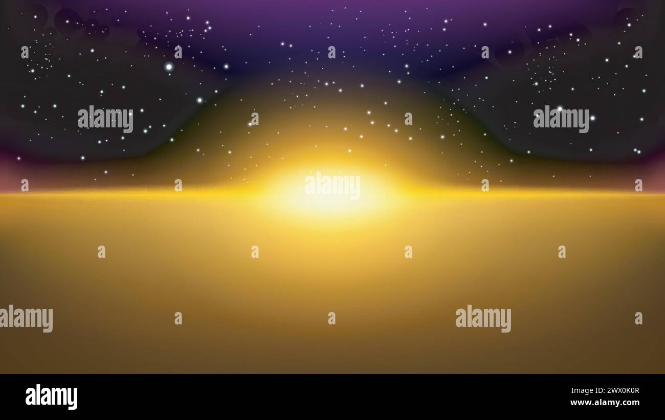 Golden Rays Rising, Suitable For Space Concept, Advertisement , and Other, Vector Illustration Stock Vector