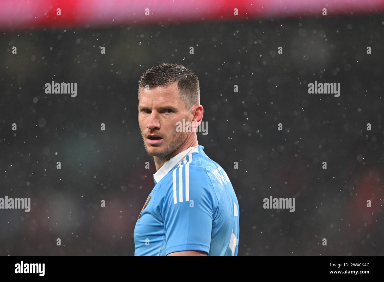 Jan Vertonghen looks on during the Alzheimer's Society International match between England and Belgium at Wembley Stadium, London on Tuesday 26th March 2024. (Photo: Kevin Hodgson | MI News) Credit: MI News & Sport /Alamy Live News Stock Photo
