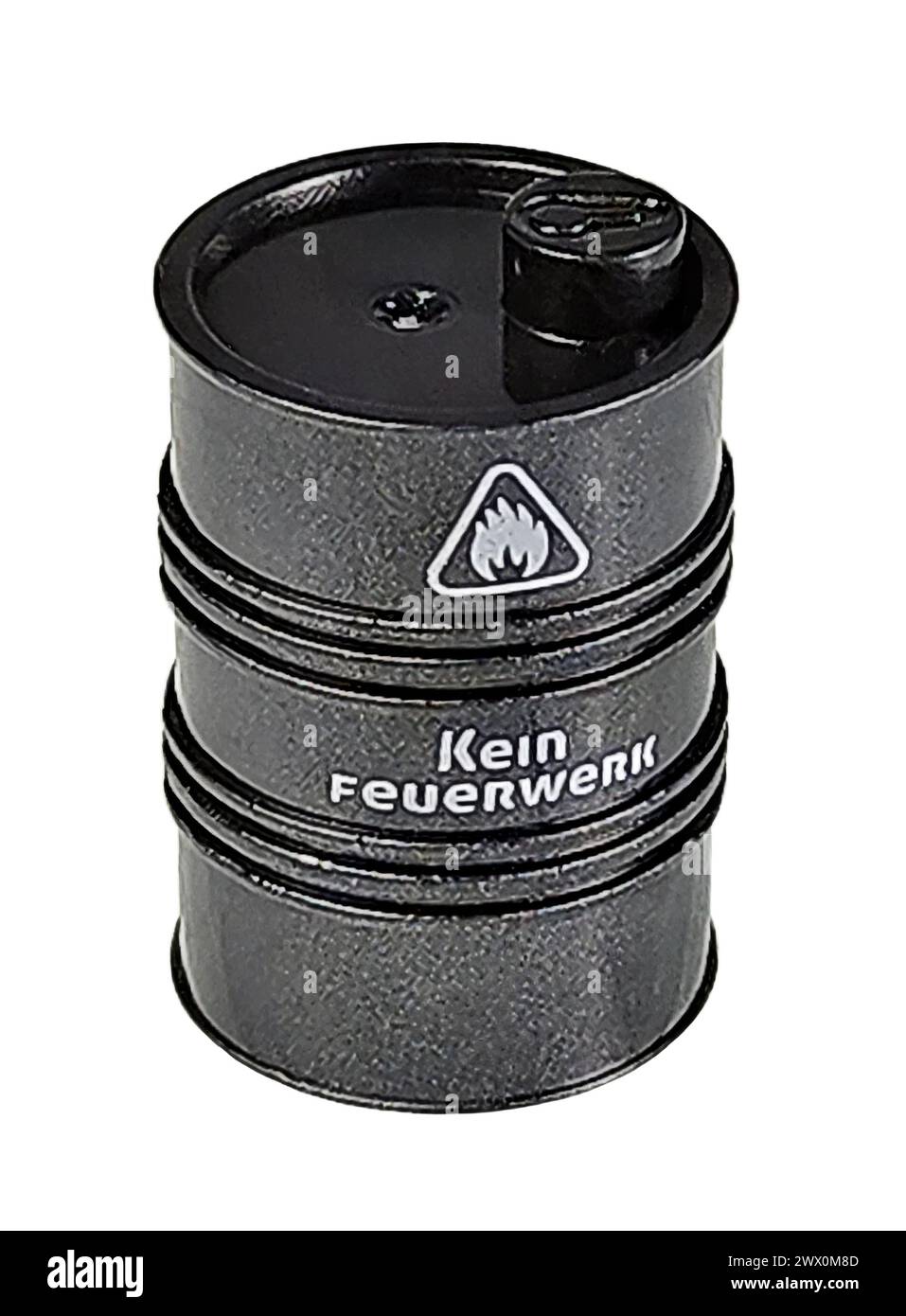 Black steel drums of caustic materials Stock Photo Alamy