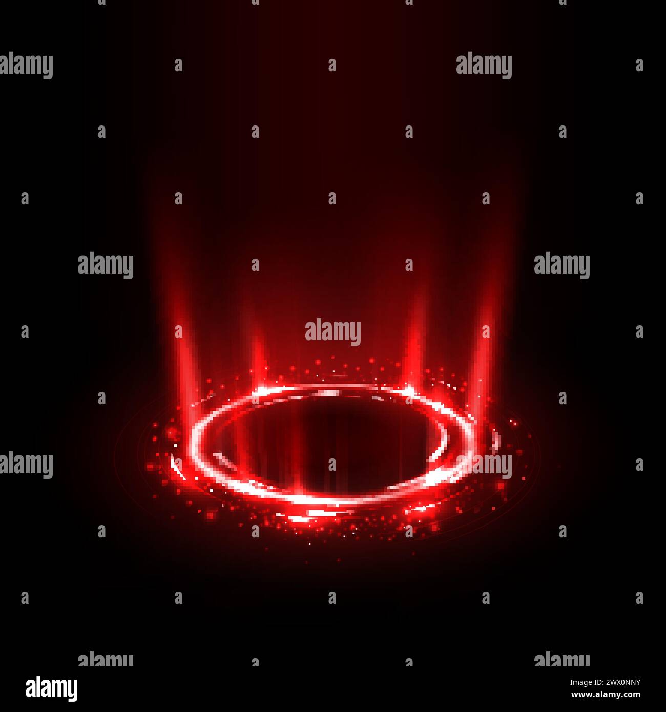 Rotating Red Rays with Sparkles. Suitable For Product Advertising, Product Design, and Other, Vector Illustration Stock Vector
