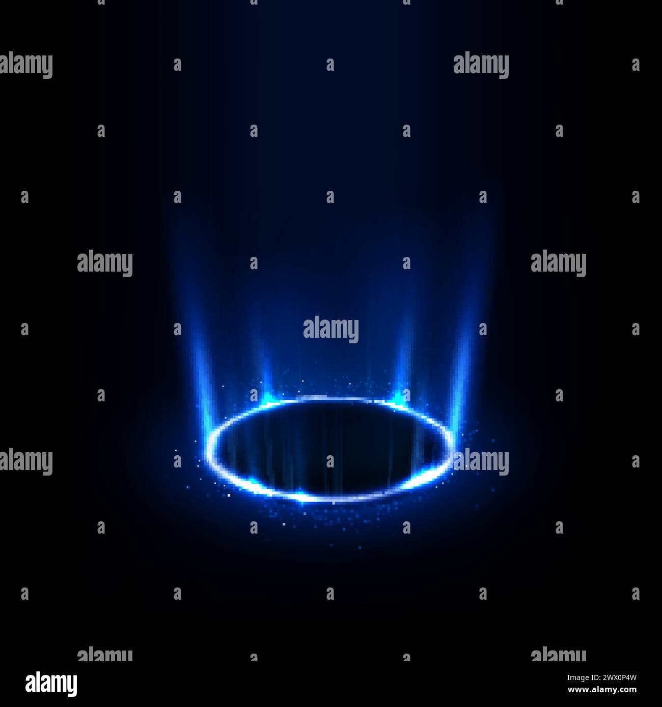 Rotating Blue Rays with Sparkles. Suitable For Product Advertising, Product Design, and Other, Vector Illustration Stock Vector