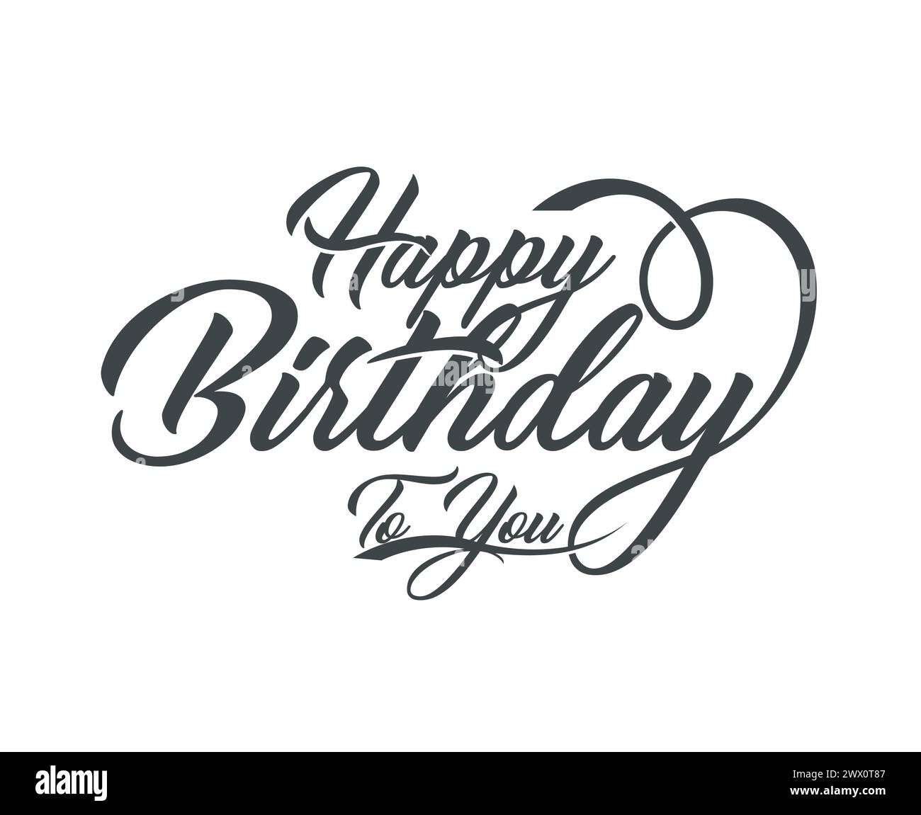 Happy Birthday Typography, Vector Illustration Stock Vector
