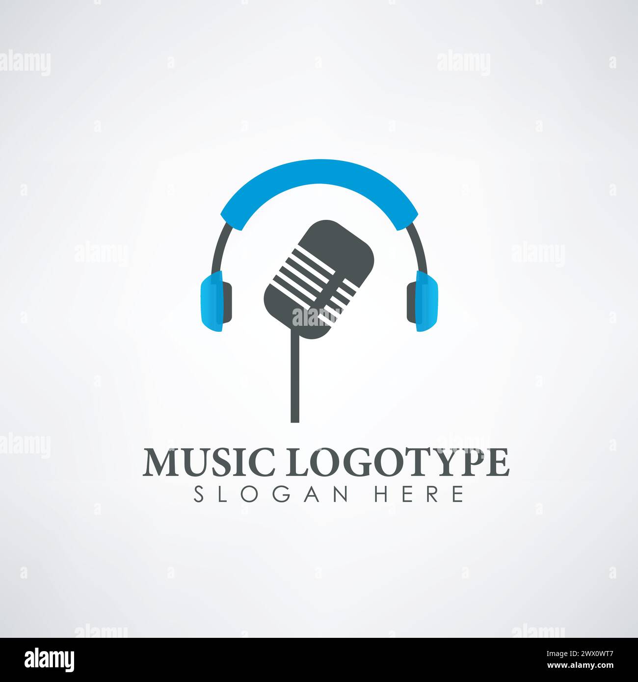 Music Concept Logo Template, Vector Illustration Stock Vector