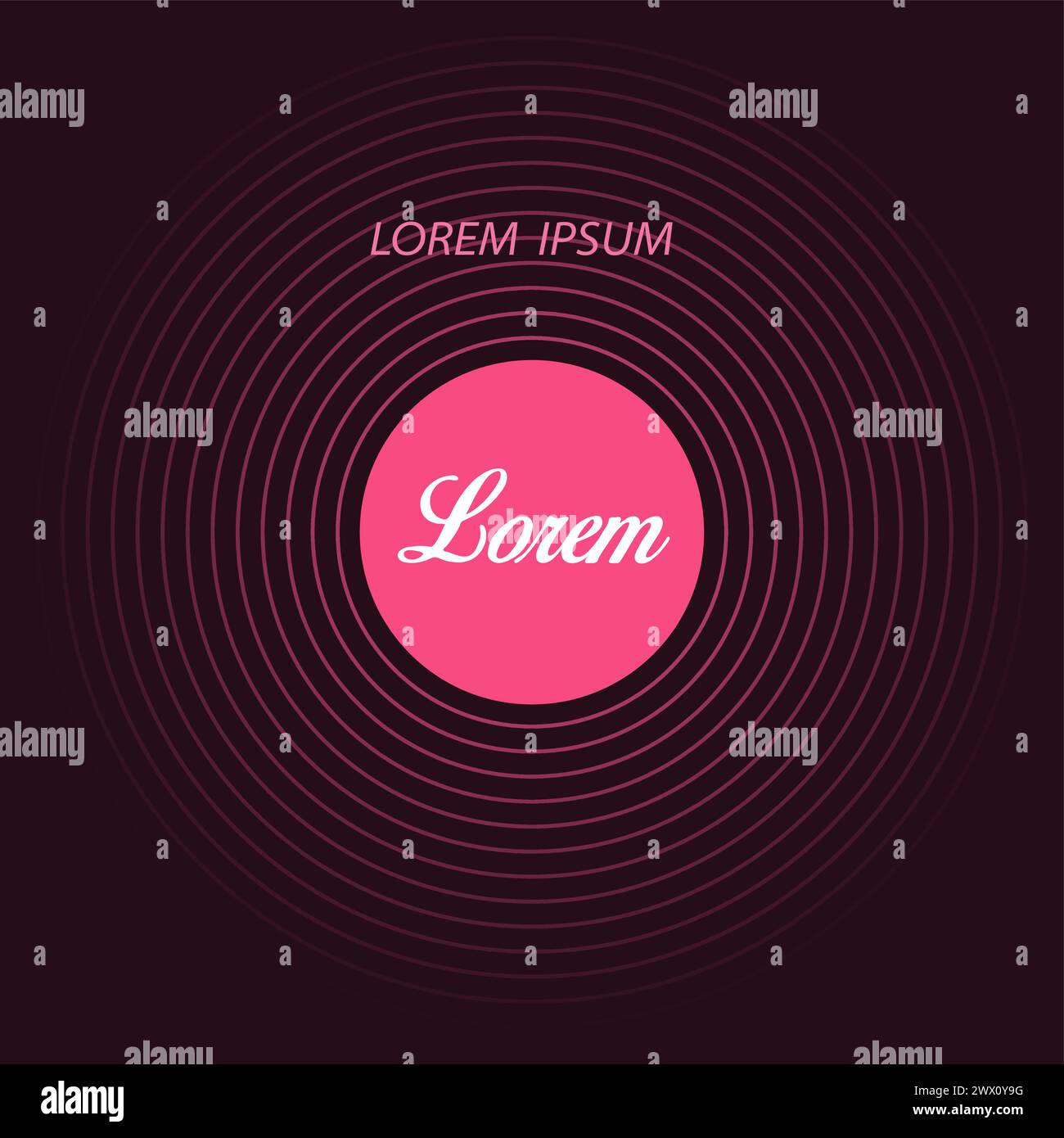 Beat Retro Template, Vector Illustration Stock Vector