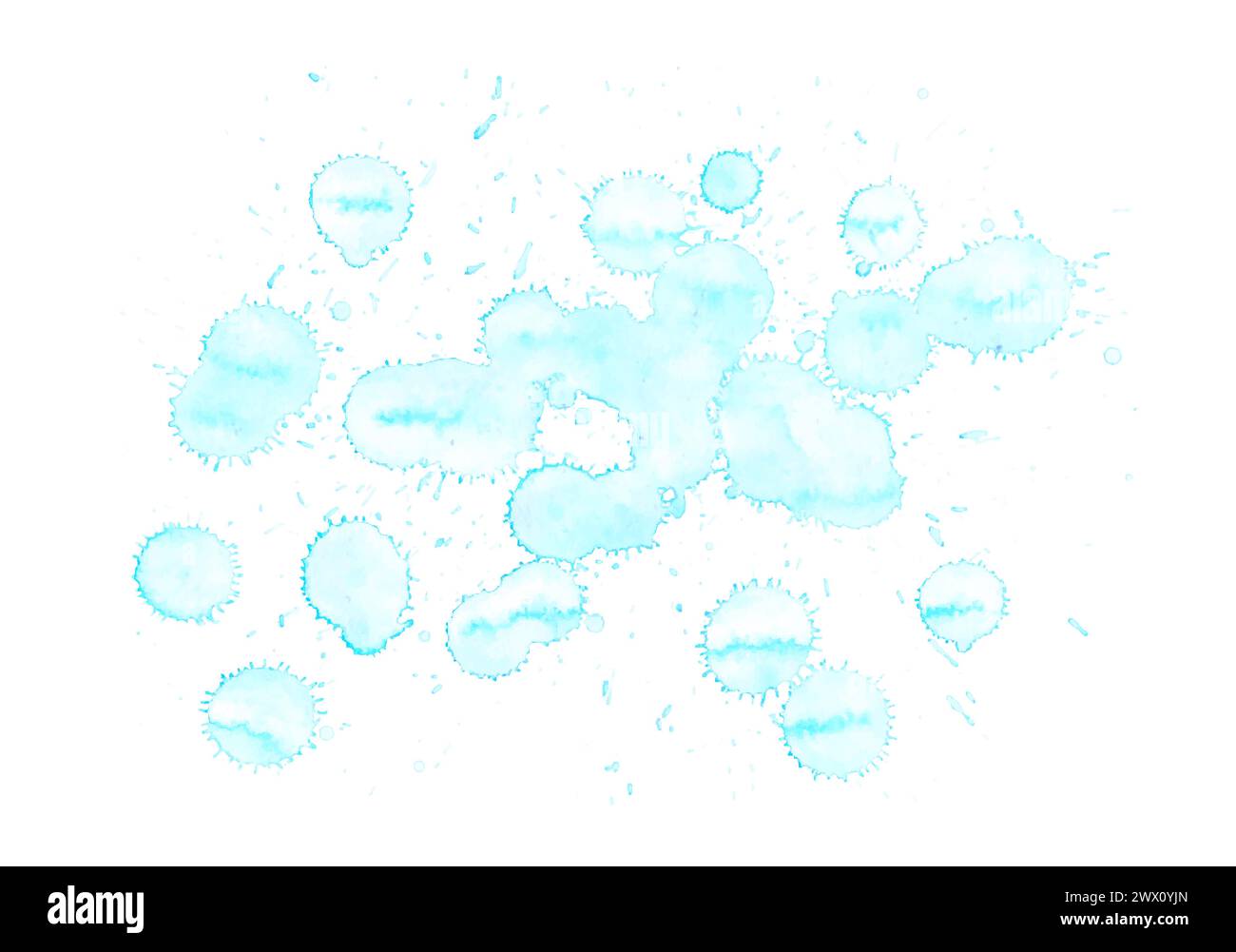 Blue Watercolor Painted, Vector Illustration Stock Vector