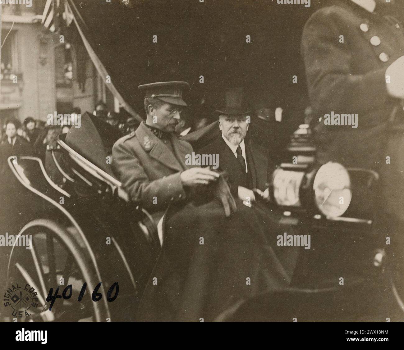 King Albert I of Belgium and President Poincare of France at Station ...