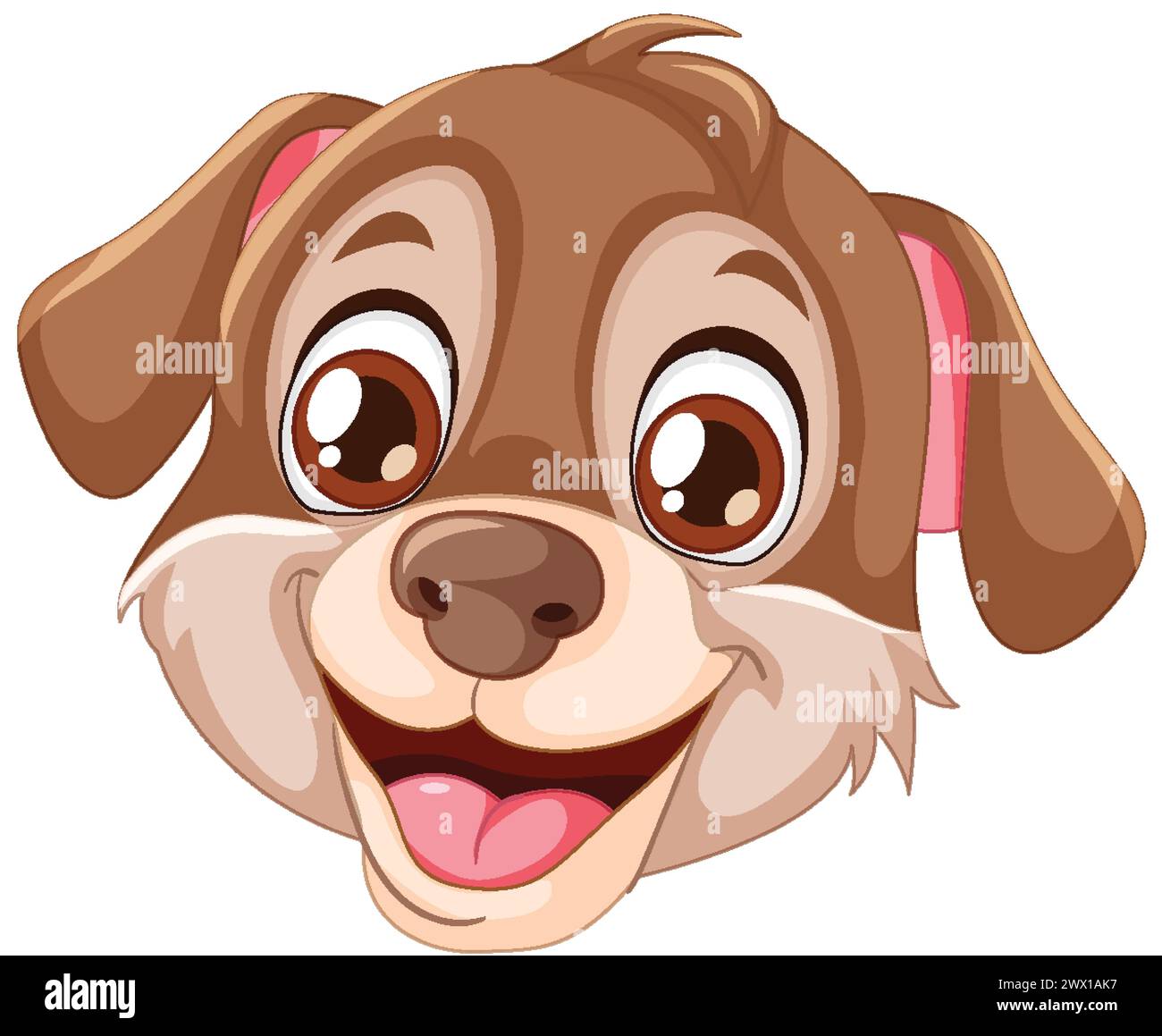 Vector graphic of a cheerful brown puppy Stock Vector Image & Art - Alamy