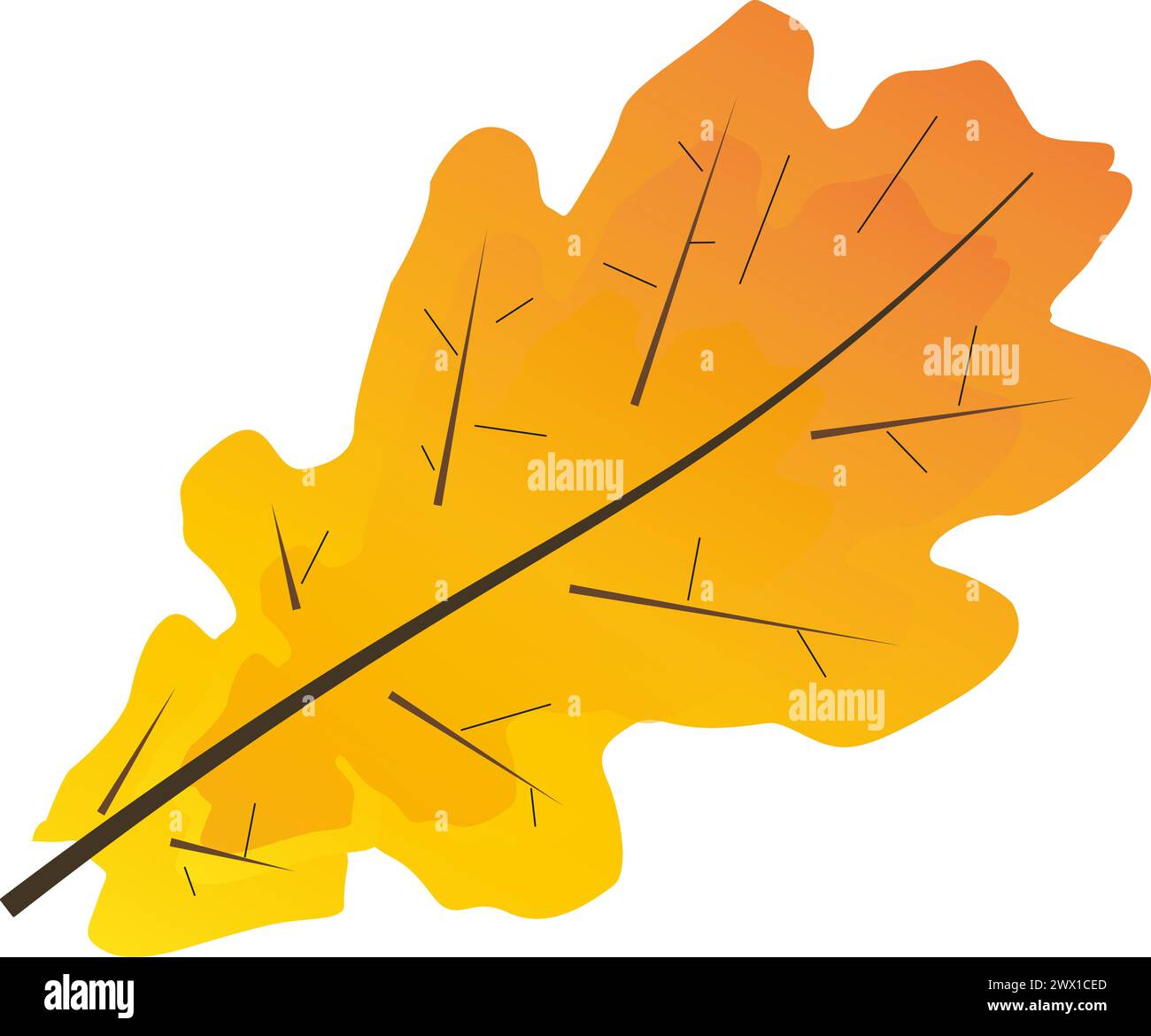 Orange oak leaf Stock Vector Images - Alamy