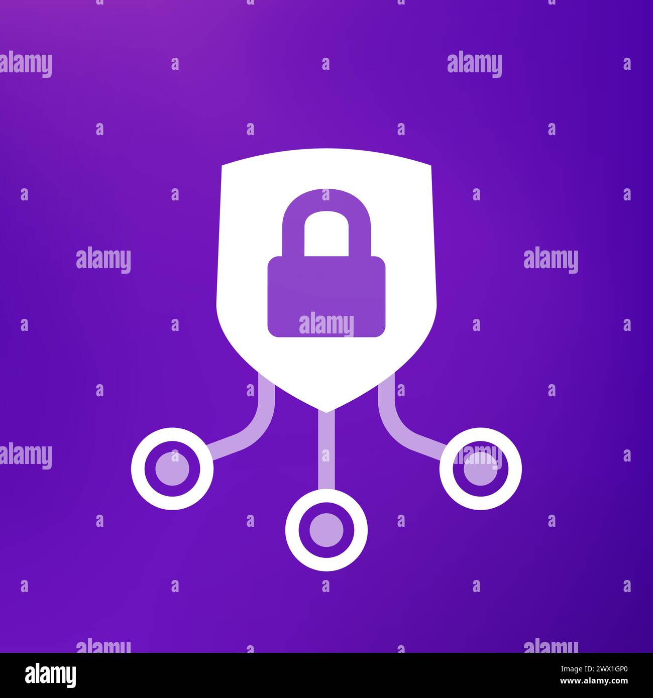 cyber security vector icon for apps Stock Vector