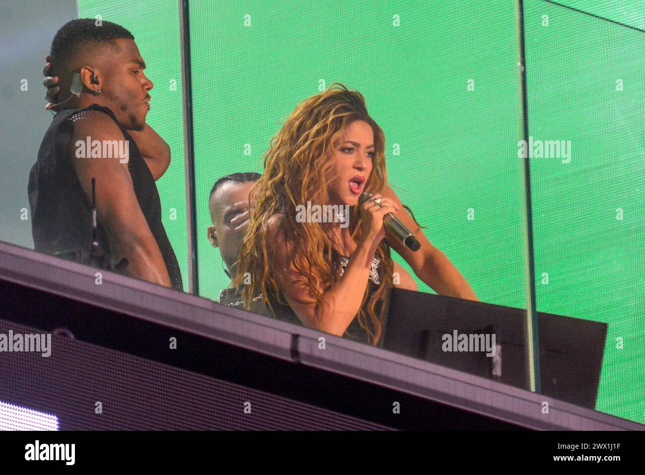 Colombian singer-songwriter Shakira is performing in New York City, on