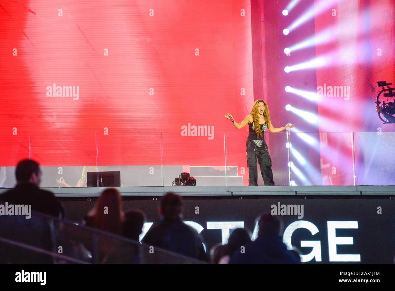 Colombian singer-songwriter Shakira is performing in New York City, on