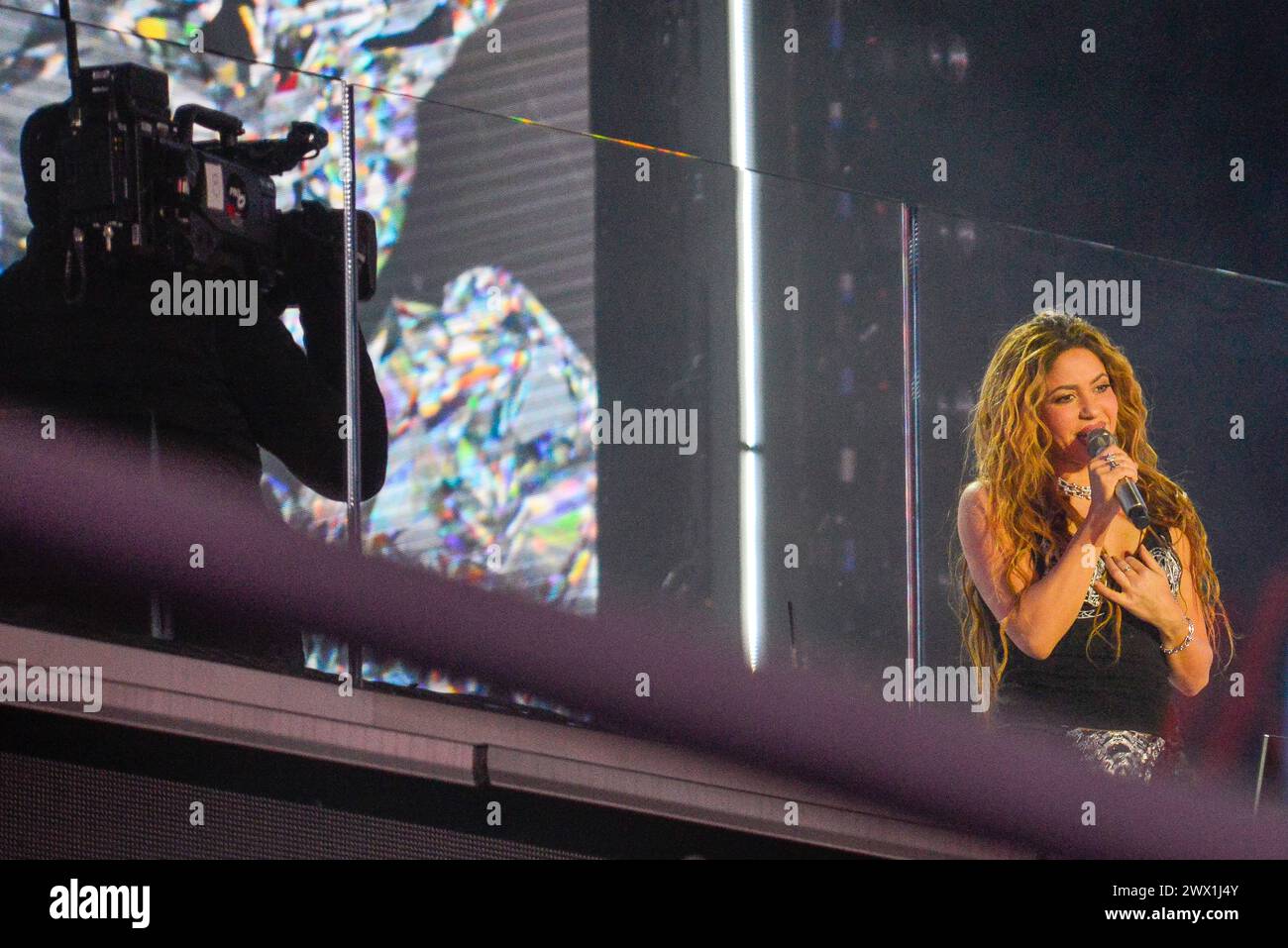 Colombian singer-songwriter Shakira is performing in New York City, on