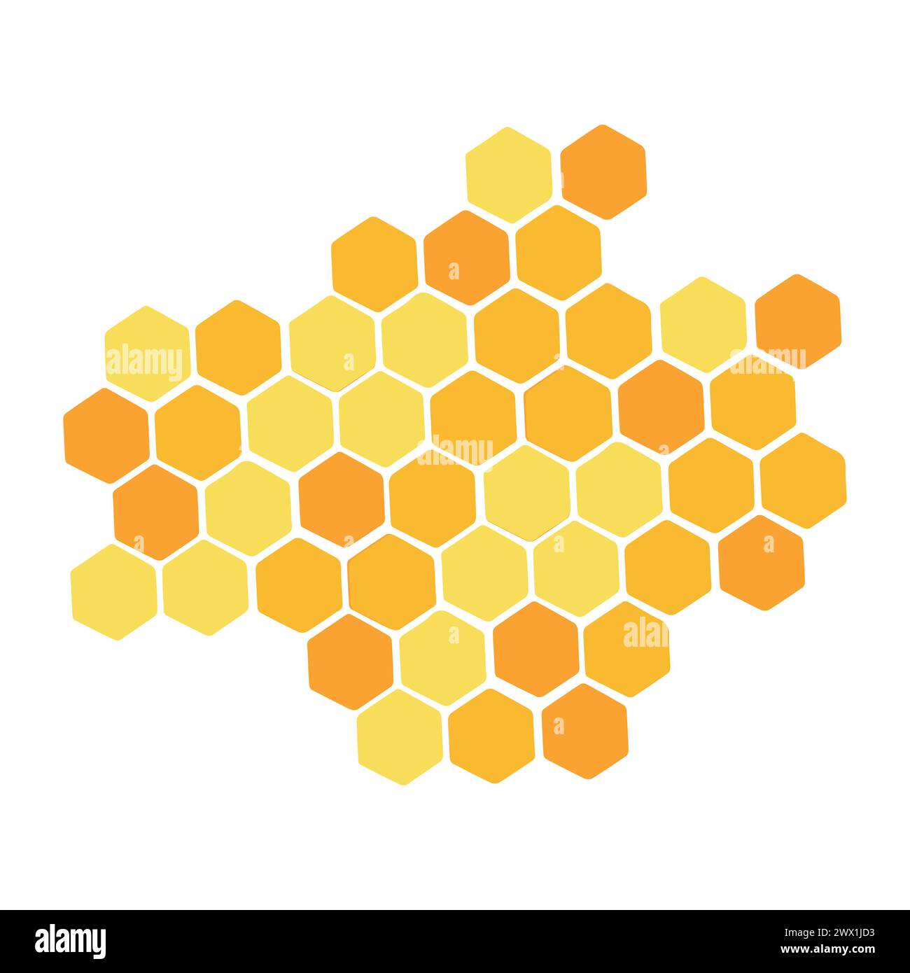 a honeycomb icon on a white background. the design is in a flat style ...