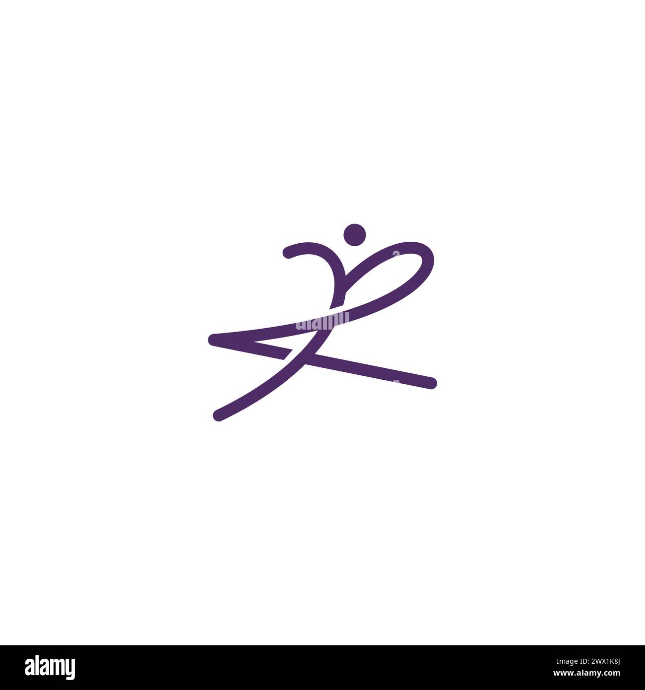 YR Yoga Logo Simple. Run Logo Stock Vector