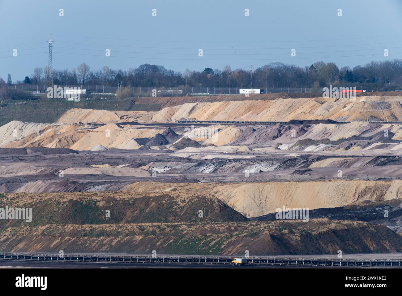 Tagebau Garzweiler open pit coal mine in Garzweiler, North Rhine ...