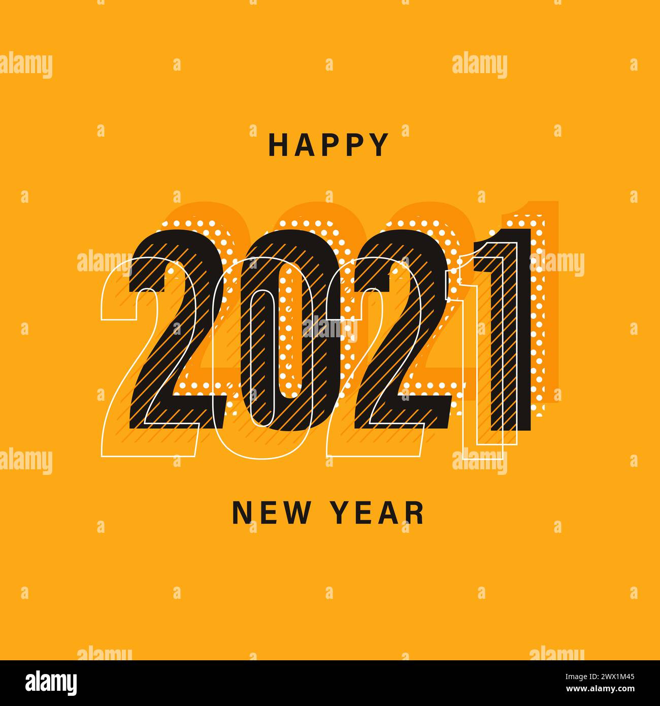 Happy new year  2021 background Vector Illustration Stock Vector