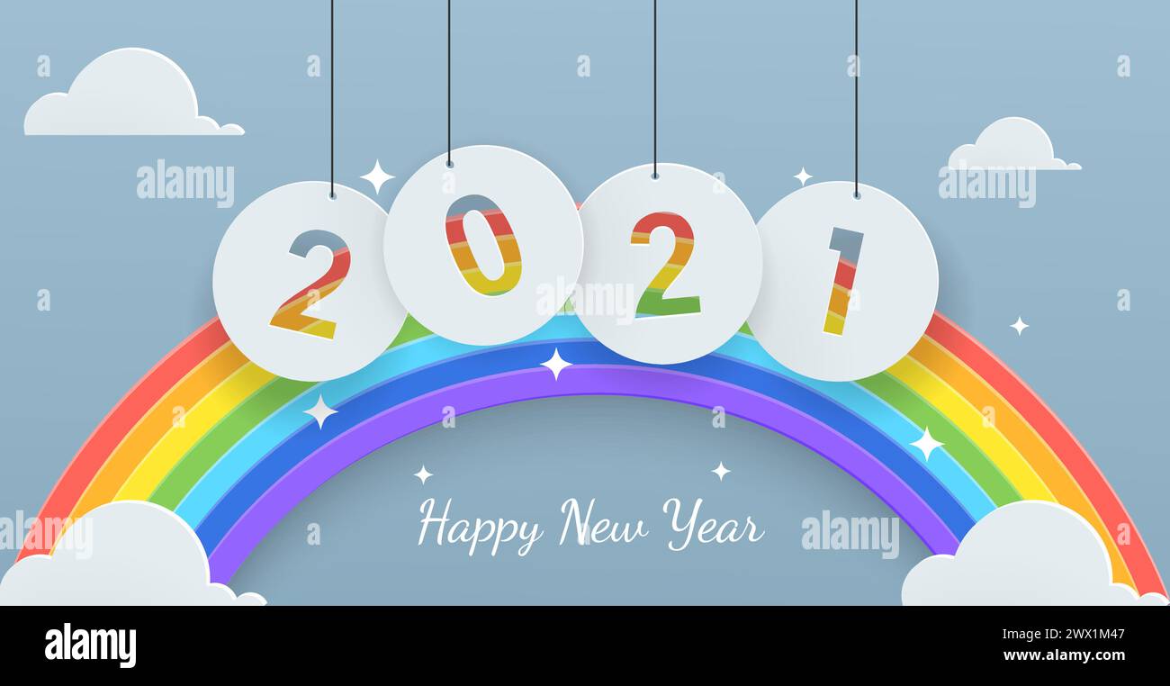 Happy new year  2021 background Vector Illustration Stock Vector