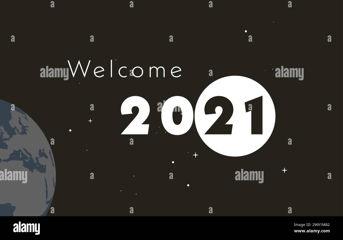 Happy new year  2021 background Vector Illustration Stock Vector