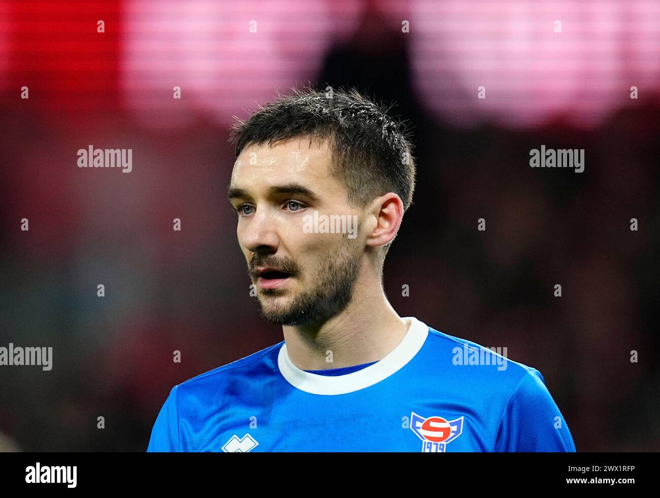 March 26 2024 Rene Joensen (Faroe Islands) looks on during a UEFA