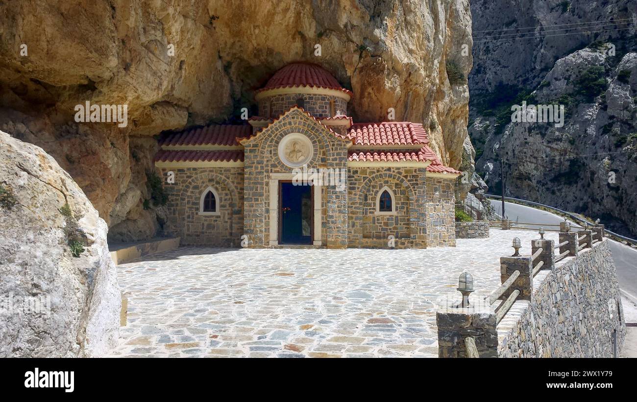 Church Agios Nikolaos on the island of Crete (Greece) Stock Photo