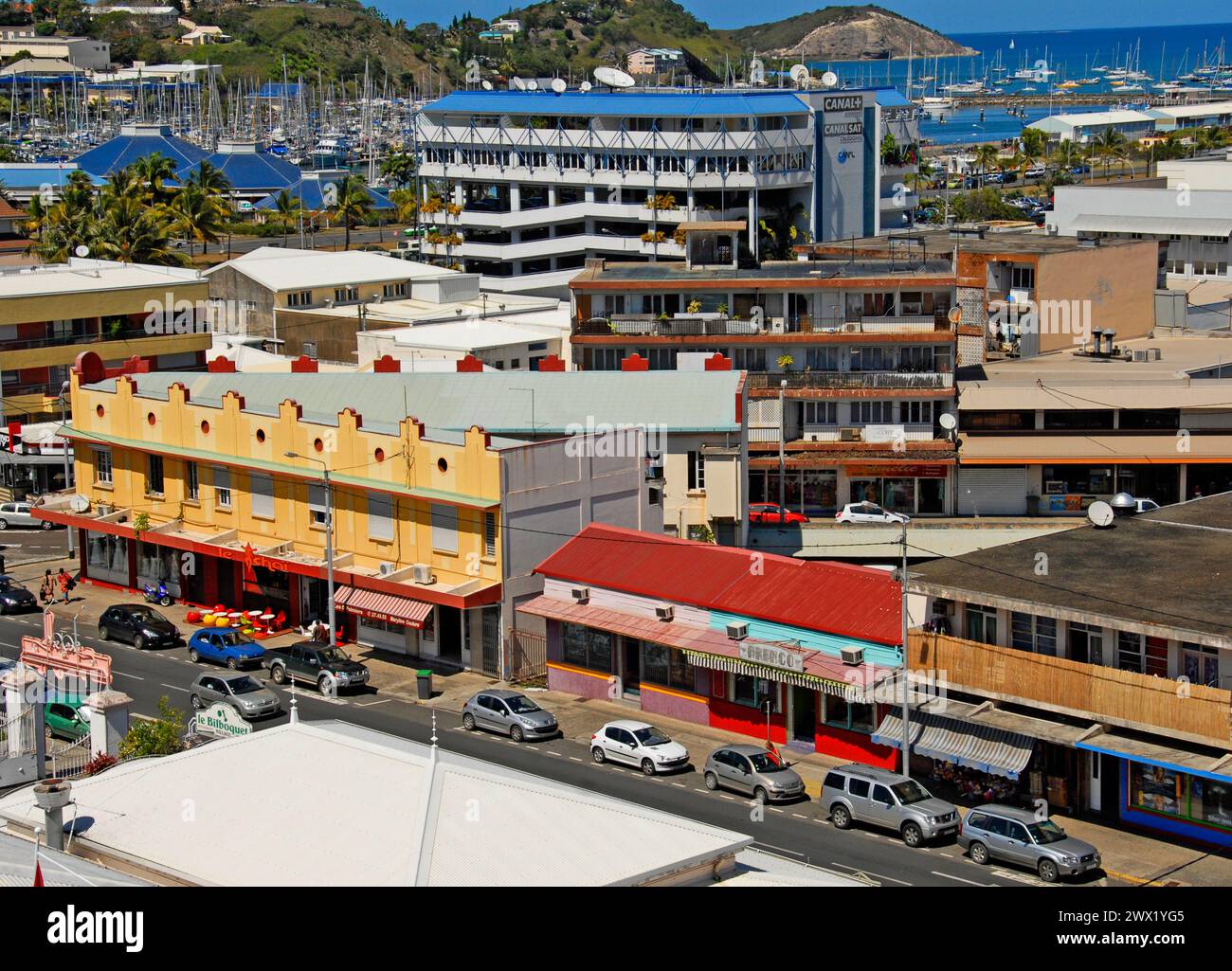 aerial view on city center, Noumea, New  Caledonia Stock Photo