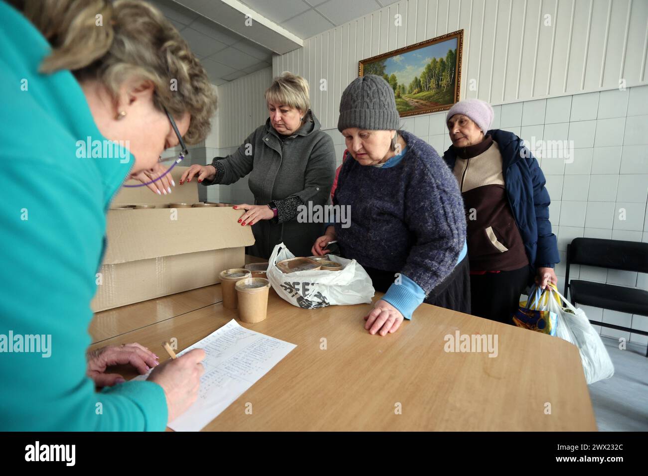 KHARKIV, UKRAINE - MARCH 26, 2024 - Internally displaced persons from ...