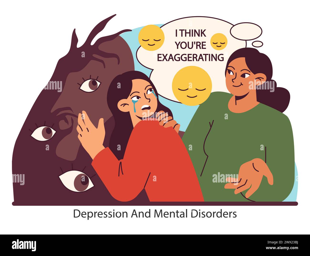 Mental Health Misunderstanding. Capturing the dismissal of mental