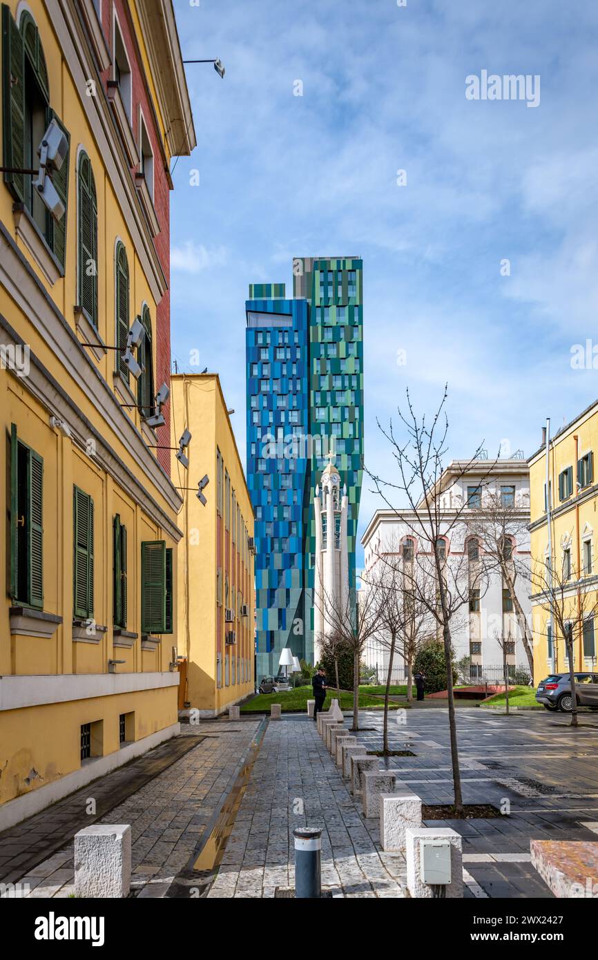 City view with mixed architecture Stock Photo