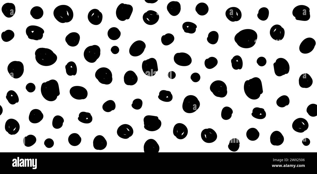 Abstract hand drawn spots Y2K seamless pattern. Vector grunge doodle spots background Stock Vector