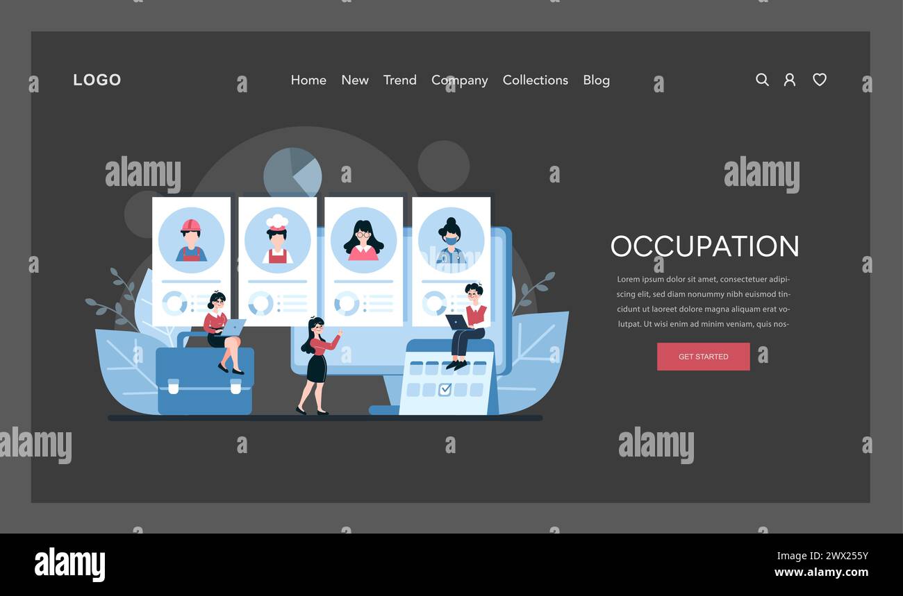 Occupation Segmentation analysis. A detailed vector representation of professional diversity shaping targeted marketing approaches. Vector illustration Stock Vector