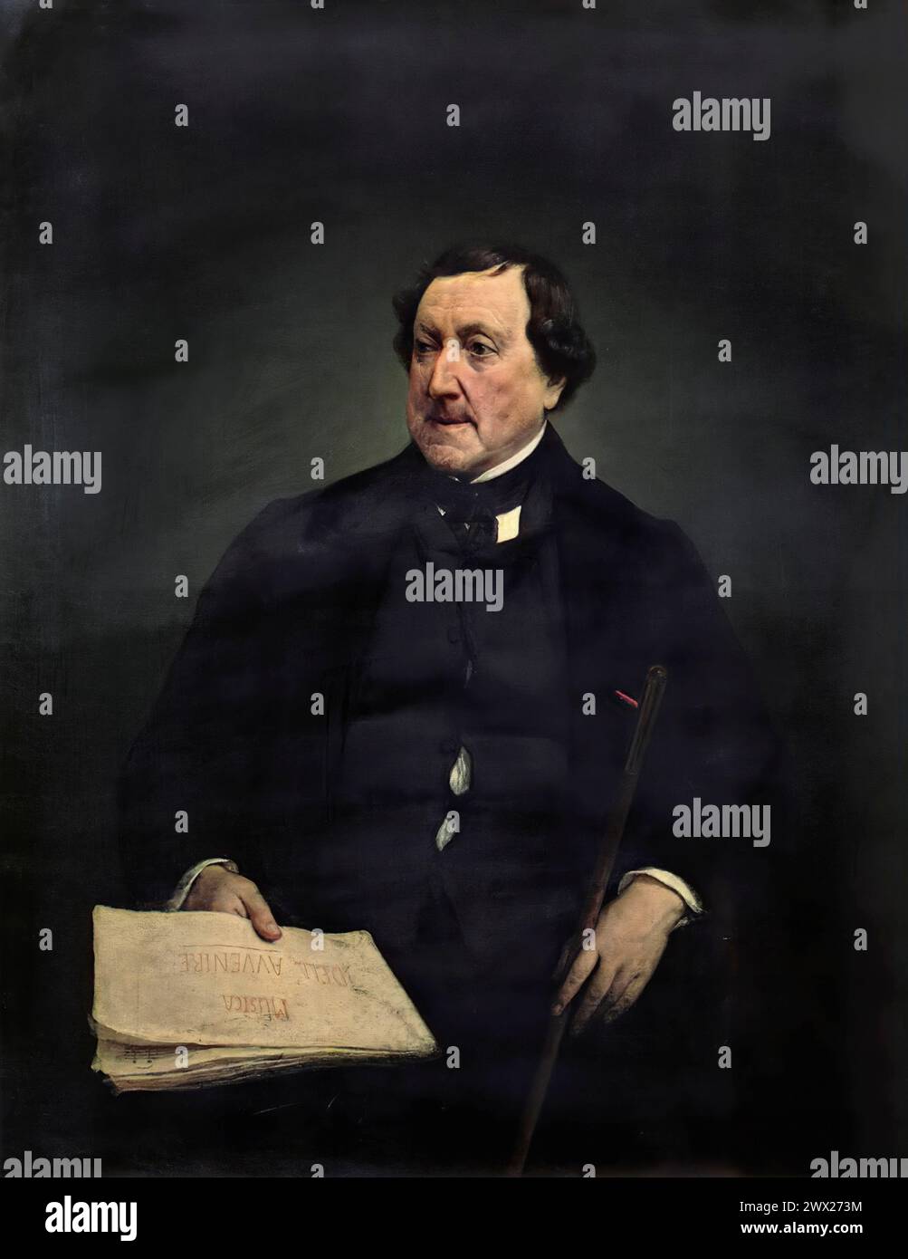 Italy Music Gioacchino Rossini Portrait By Hayez Stock Photo