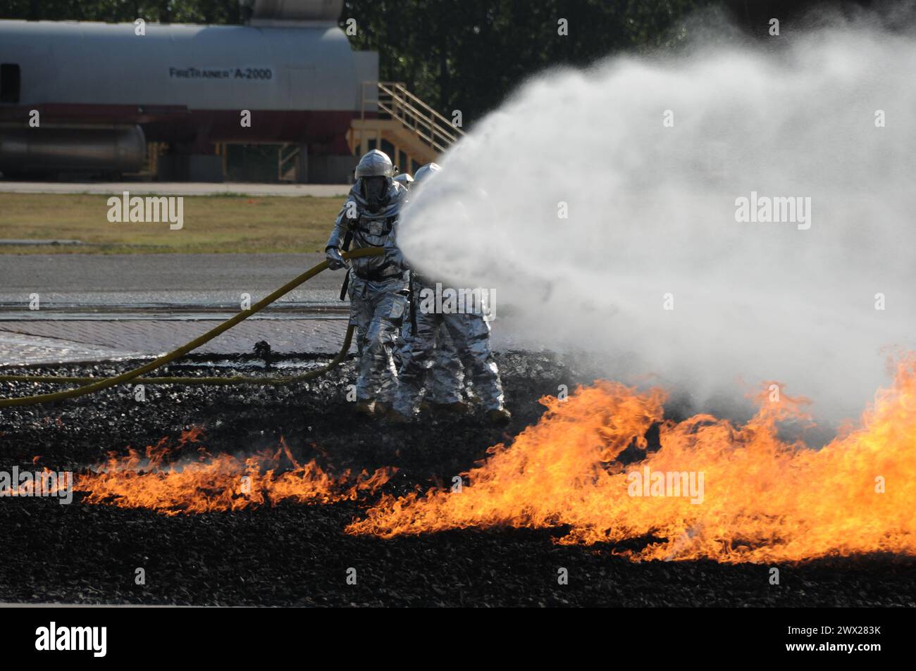 Fire Crew Training, Texas Stock Photo
