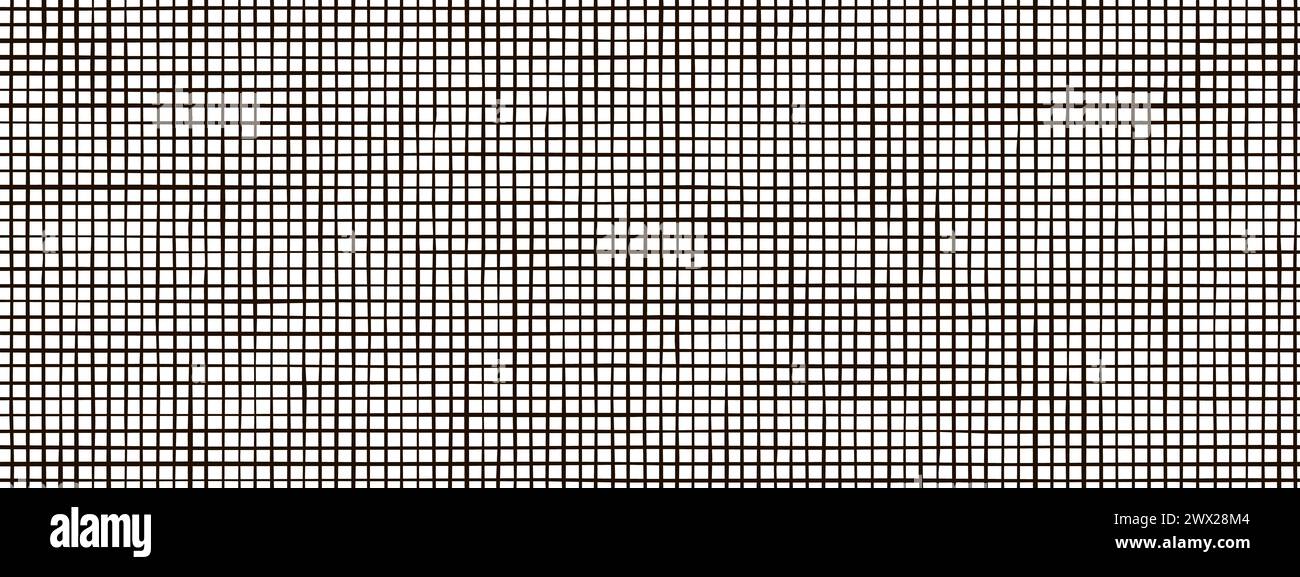 Grey mesh crosshatch on white bg seamless pattern. Abstract background
