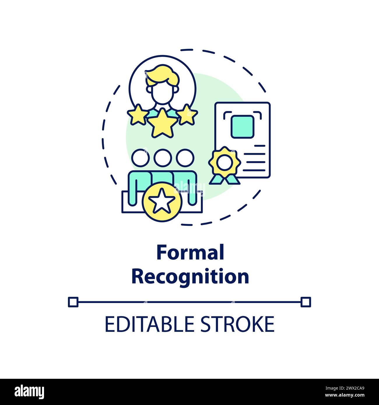 Formal recognition multi color concept icon Stock Vector Image & Art ...