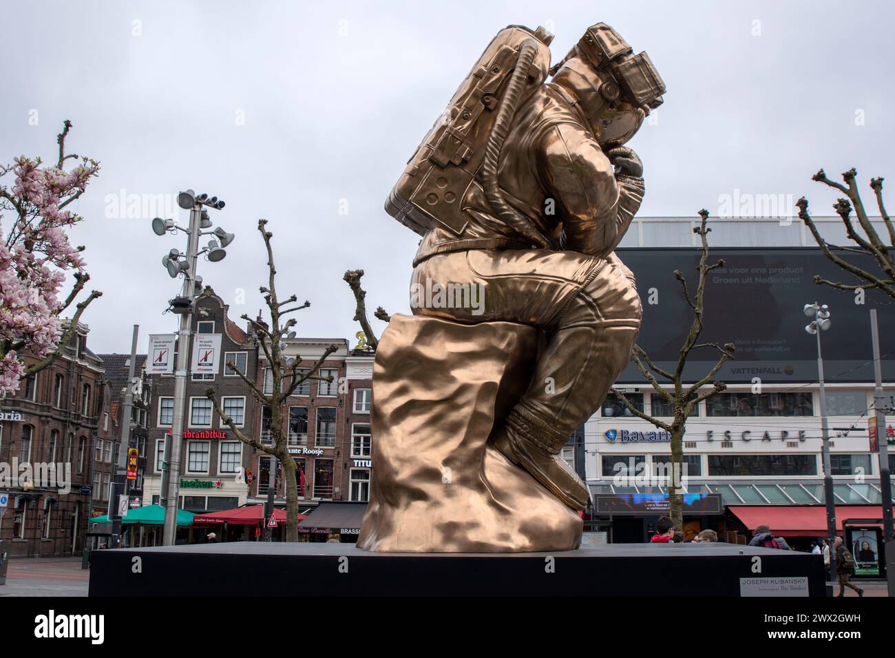 Bronze Statue The Thinker From Joseph Klibansky At Amsterdam The