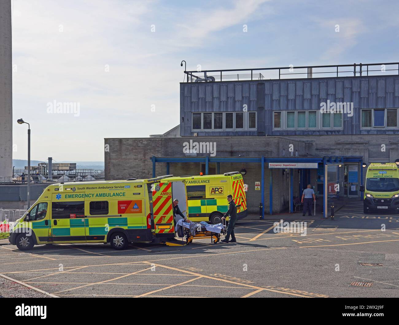 The Emergency Department at Plymouth’s Derriford Hospital is to be increased in size with a rebuild as a part of the Governments Future Hospital Phase Stock Photo