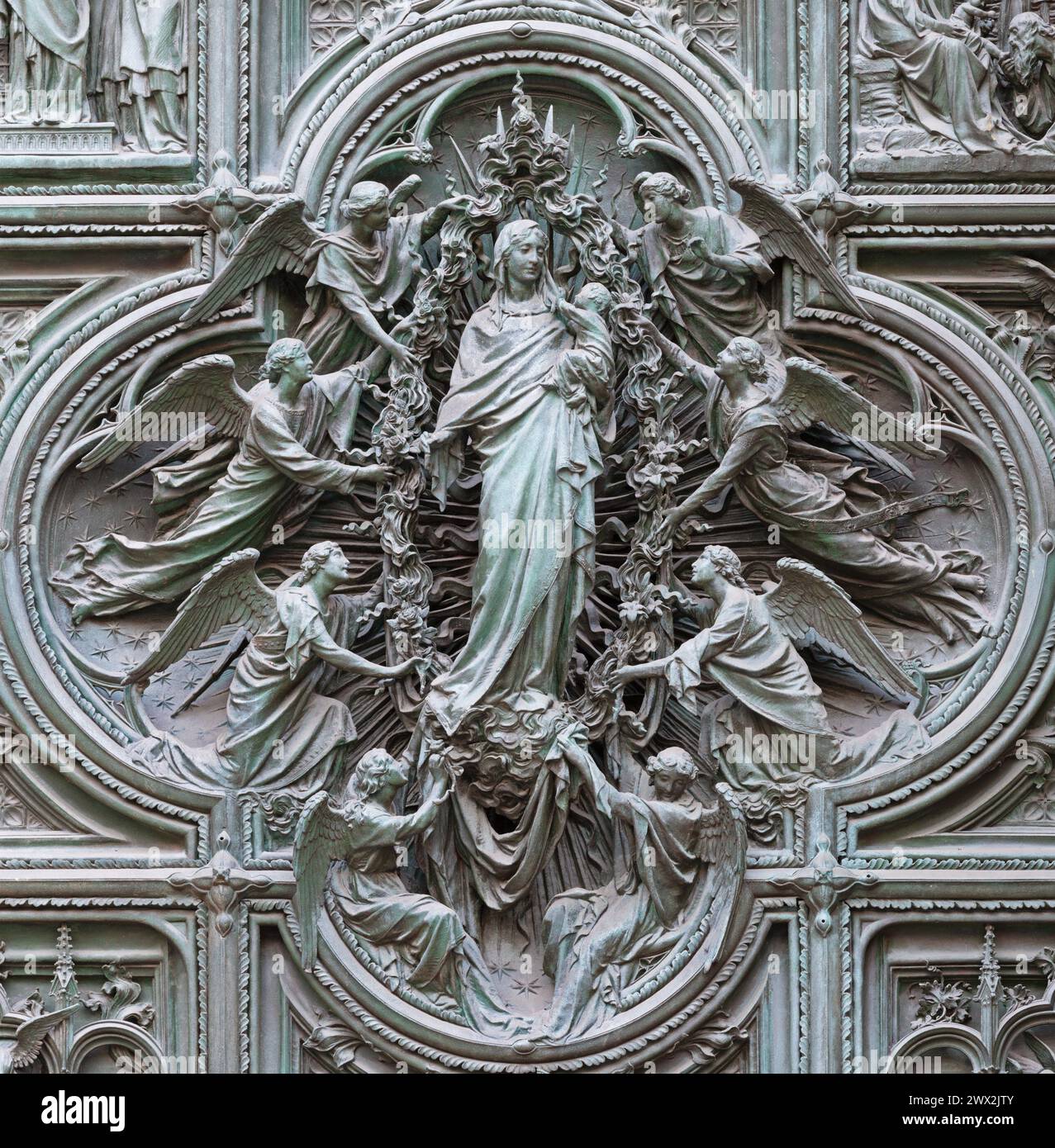 Milan detail from main bronze hi-res stock photography and images