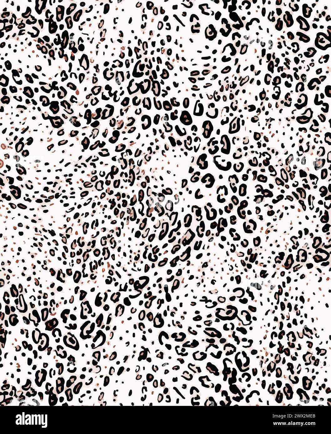 Leopard print. Vector seamless pattern. Animal skin background with black and brown spots on beige backdrop. Abstract exotic safari texture. Jaguar, l Stock Vector