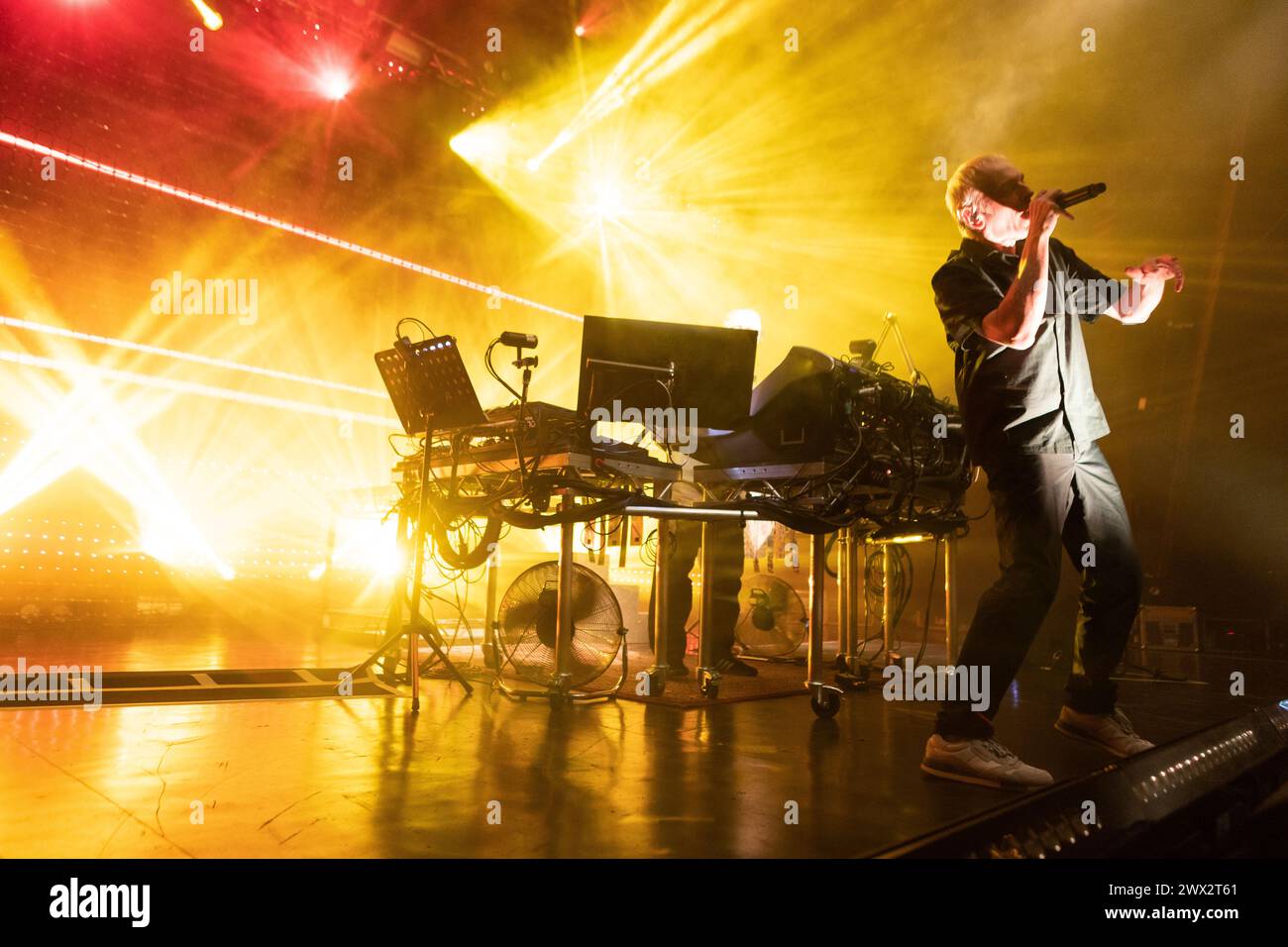 Oslo, Norway. 26th Mar, 2024. The British electronic music group Underworld performs a live
