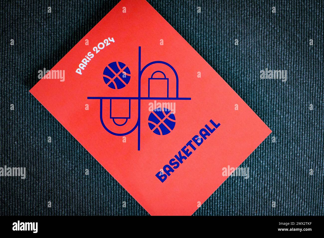 Basketball pictogram for paris 2024 summer olympics. Official icon of