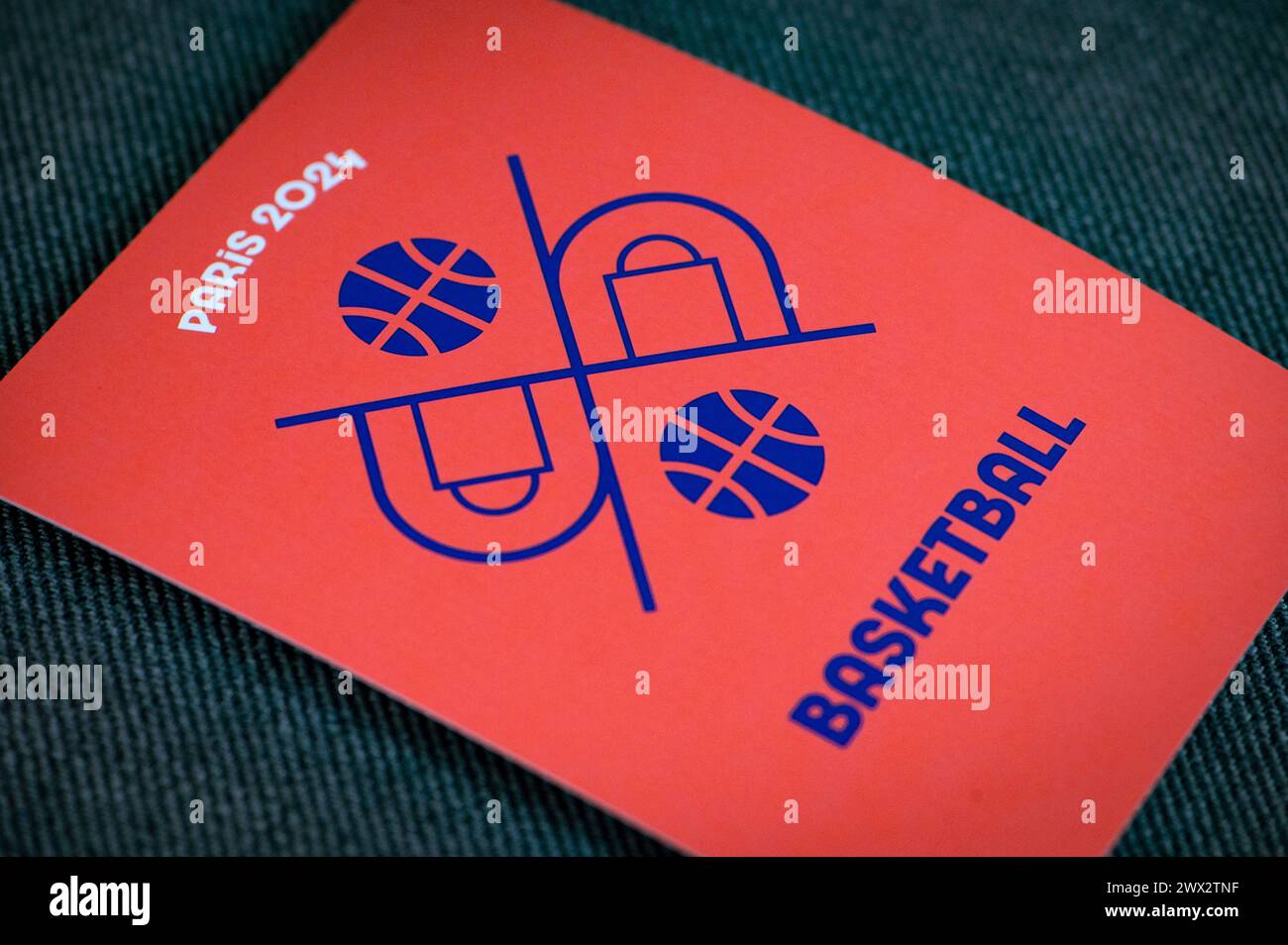 Basketball pictogram for paris 2024 summer olympics. Official icon of