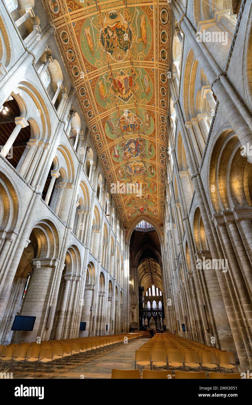 Interior of the historic Ely cathedral Cambridgeshire England Great Britain UK Stock Photo